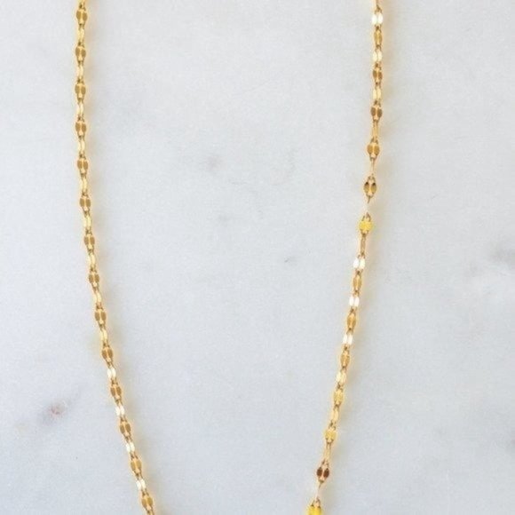 Dainty Gold Sparkle Chain Delicate Sparkly Gold Necklace Layering Necklace - Picture 3 of 12